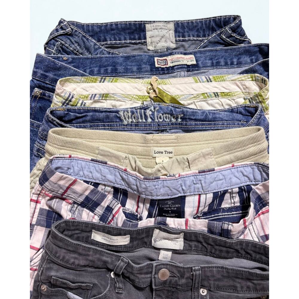 Womens Lot 20 Y2K Denim Shorts Jeans Sweatpants Abercrombie Baby Phat READ INFO - Picture 3 of 14